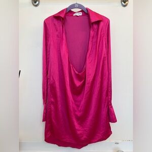 Elegant Pink Drape Blouse